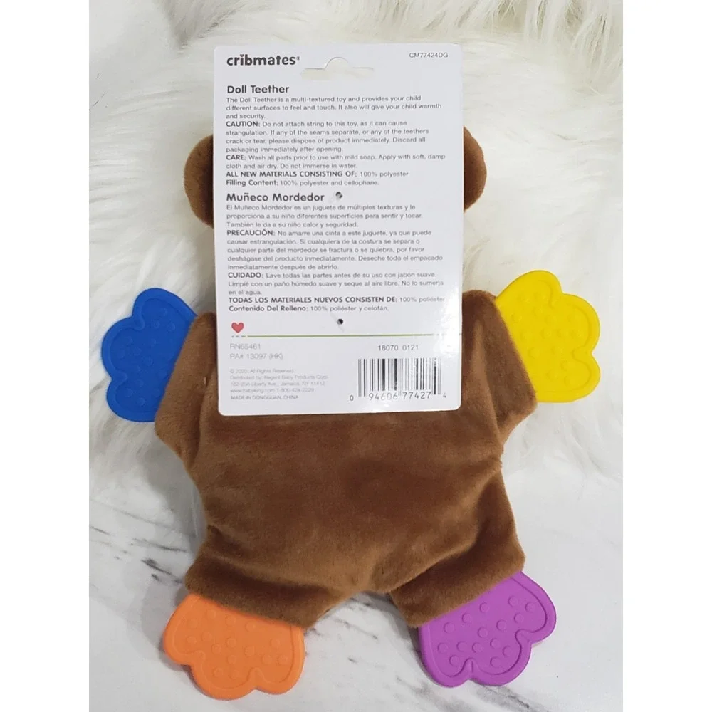 NEW Cribmates KOALA BEAR‎ Doll Teether Toy Sensory Sound Baby Lovey Shower Gift